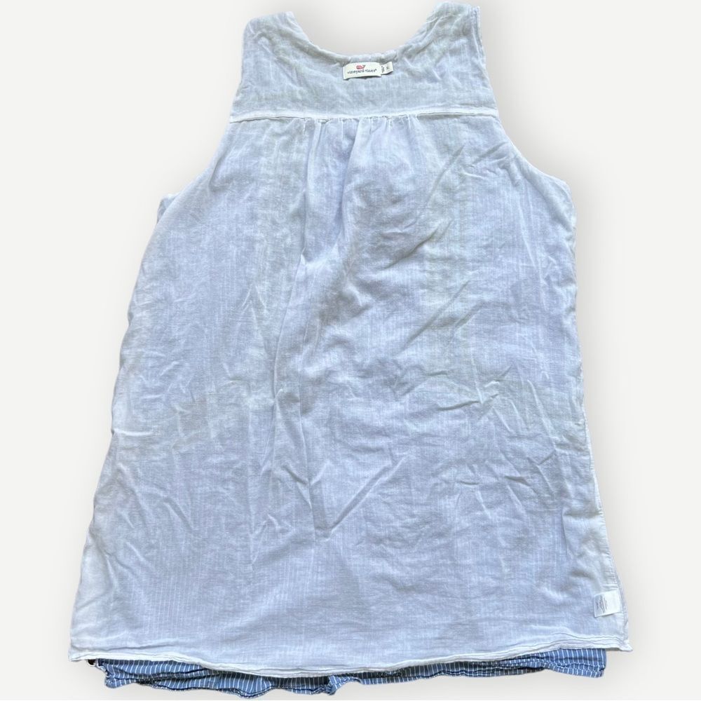 Vineyard Vines Sleeveless Yarn Dye Stripe Embroidered Relaxed Shift Dress. XL. - Picture 6 of 10